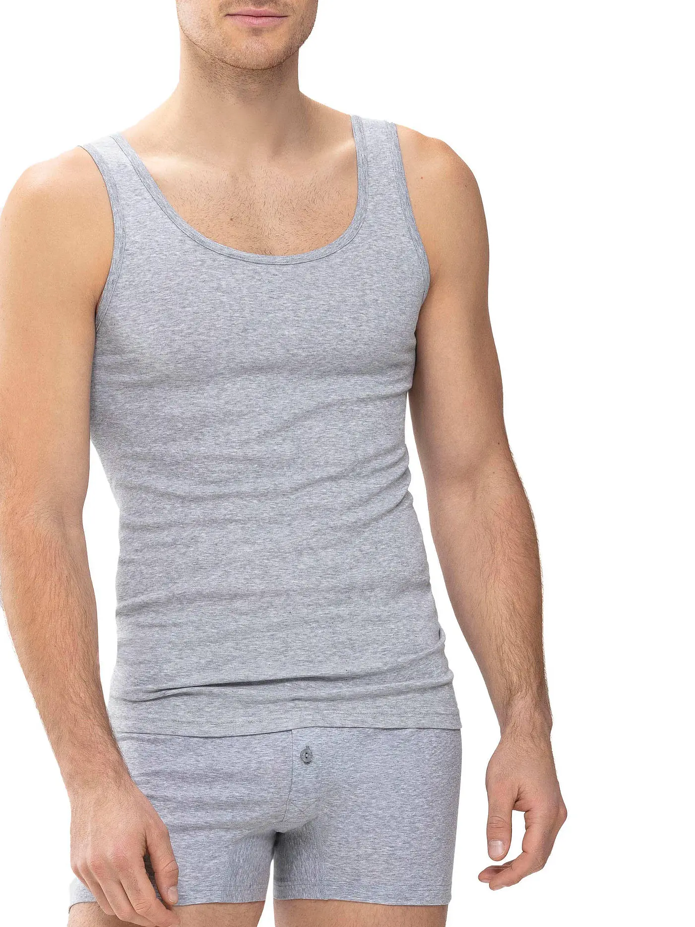 MEY | Athletic Shirt Casual Cotton Schwarz | grau
